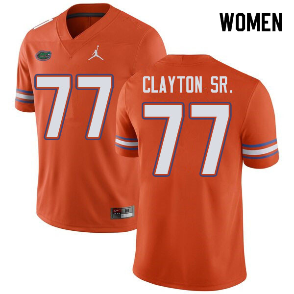 Jordan Brand Women #77 Antonneous Clayton Sr. Florida Gators College Football Jerseys Sale-Orange - Click Image to Close